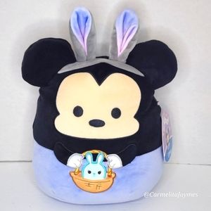 🐣 MICKEY MOUSE 🐭 Mickey w Blue Bunny Basket Easter 2024 Disney Squishmallow